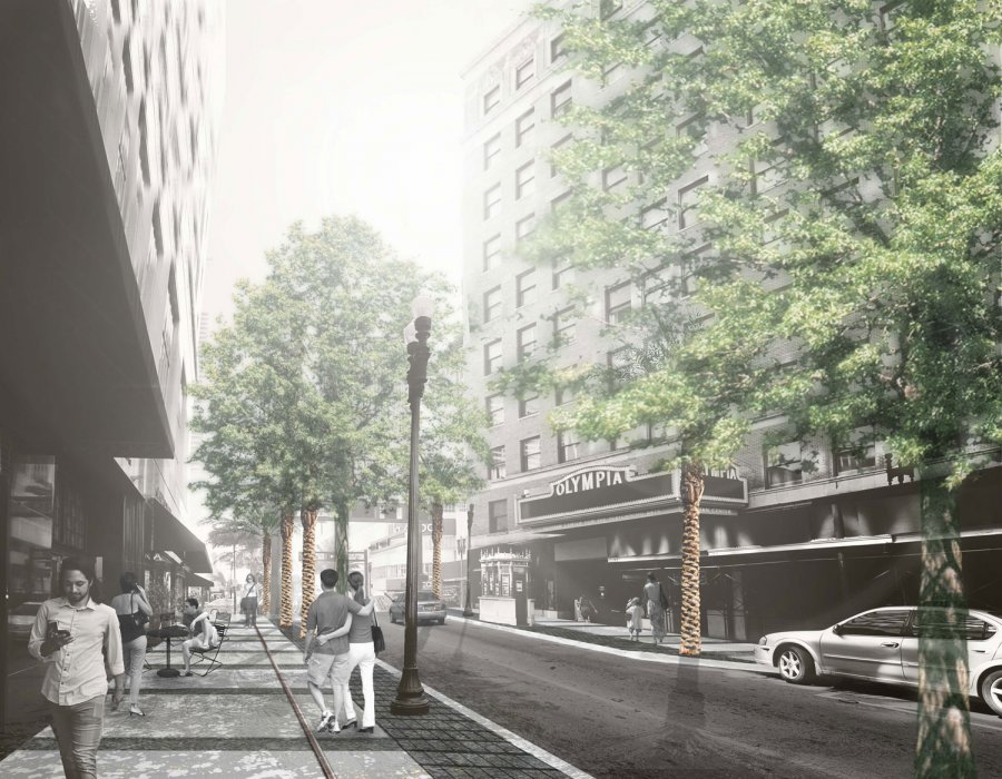 Flagler Street Construction Rendering. Via Curtis + Rogers Design Studio