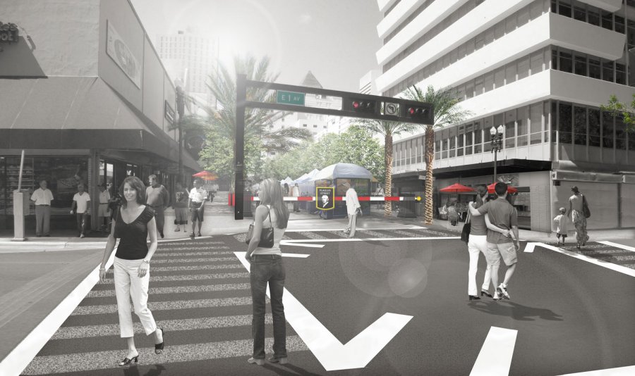 Flagler Street Construction Rendering. Via Curtis + Rogers Design Studio