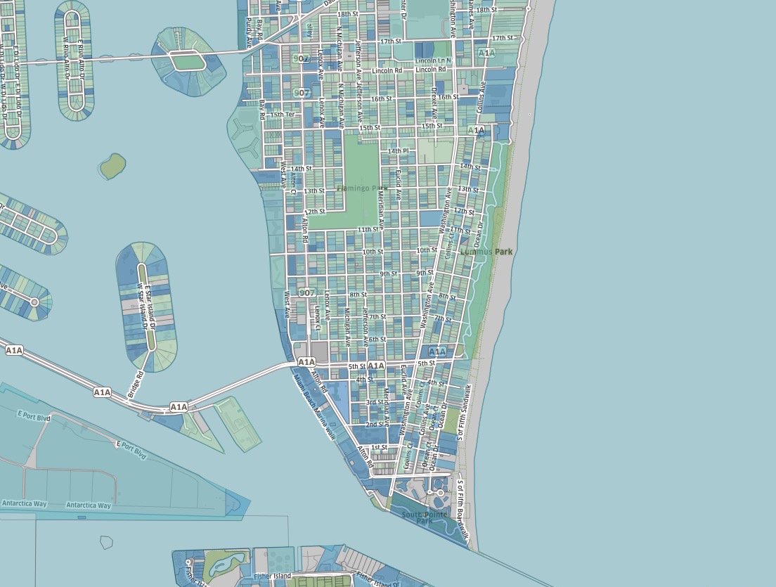 South Beach construction by decade. South Beach construction by decade.
