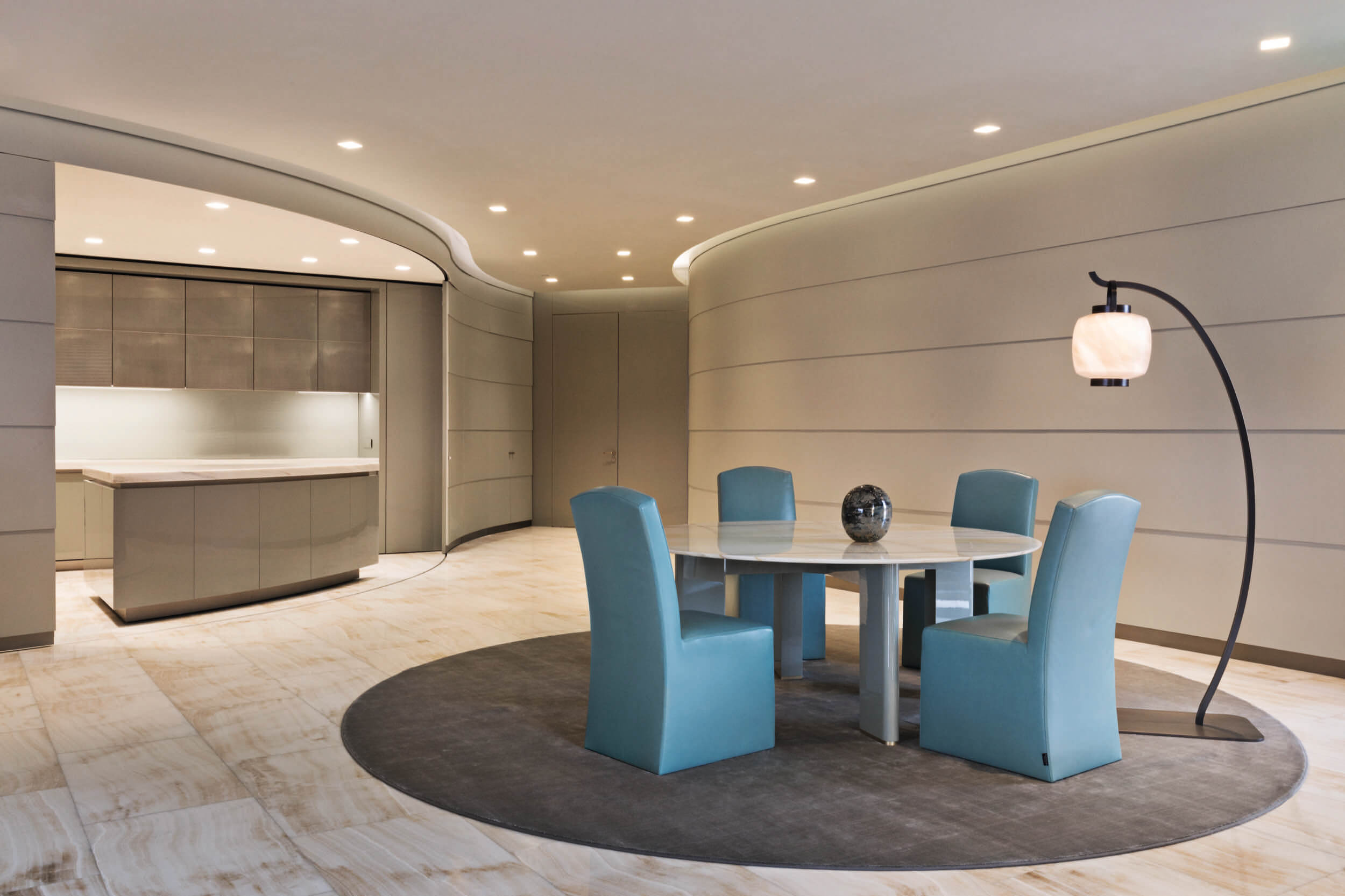 Inside the Minimal, Slightly Masculine, Residences by Armani Casa Penthouse Model Unit